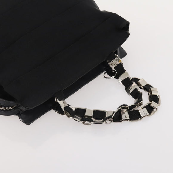 Salvatore Ferragamo Hand Bag Nylon Patent Leather 2 Set Black Auth BA13155