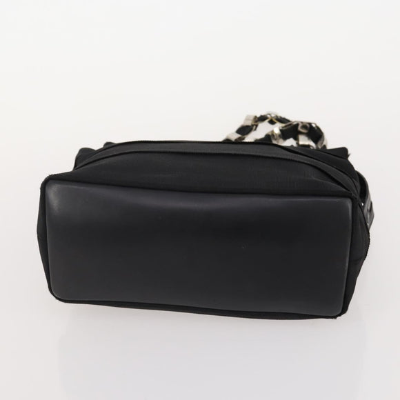 Salvatore Ferragamo Hand Bag Nylon Patent Leather 2 Set Black Auth BA13155
