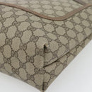 GUCCI GG Supreme Web Sherry Line Tote Bag PVC Beige 39 02 003 Auth BA13156-9