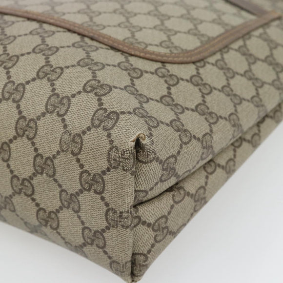 GUCCI GG Supreme Web Sherry Line Tote Bag PVC Beige 39 02 003 Auth BA13156