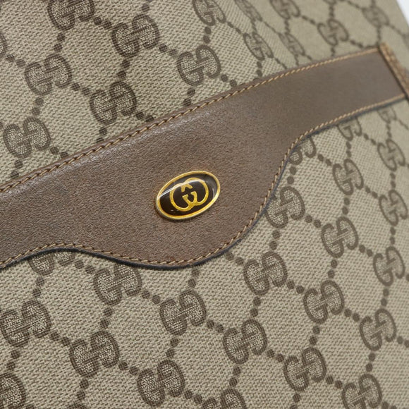 GUCCI GG Supreme Web Sherry Line Tote Bag PVC Beige 39 02 003 Auth BA13156