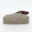 GUCCI GG Supreme Web Sherry Line Tote Bag PVC Beige 39 02 003 Auth BA13156-5