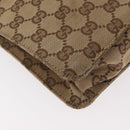 GUCCI GG Canvas Shoulder Bag Beige Silver 120841 Auth BA13157-15