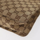 GUCCI GG Canvas Shoulder Bag Beige Silver 120841 Auth BA13157-16