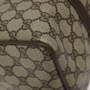 GUCCI GG Supreme Web Sherry Line Hand Bag PVC Leather Beige Auth BA1316-15