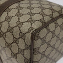 GUCCI GG Supreme Web Sherry Line Hand Bag PVC Leather Beige Auth BA1316-16
