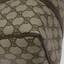 GUCCI GG Supreme Web Sherry Line Hand Bag PVC Leather Beige Auth BA1316-17