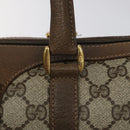 GUCCI GG Supreme Web Sherry Line Hand Bag PVC Leather Beige Auth BA1316-9