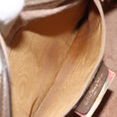 GUCCI GG Supreme Web Sherry Line Hand Bag PVC Leather Beige Auth BA1316-22