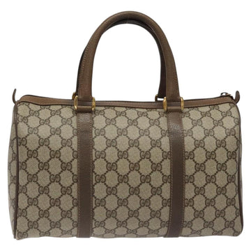 GUCCI GG Supreme Web Sherry Line Hand Bag PVC Leather Beige Auth BA1316 - 0