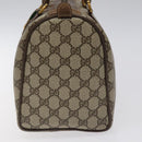 GUCCI GG Supreme Web Sherry Line Hand Bag PVC Leather Beige Auth BA1316-4