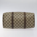 GUCCI GG Supreme Web Sherry Line Hand Bag PVC Leather Beige Auth BA1316-5