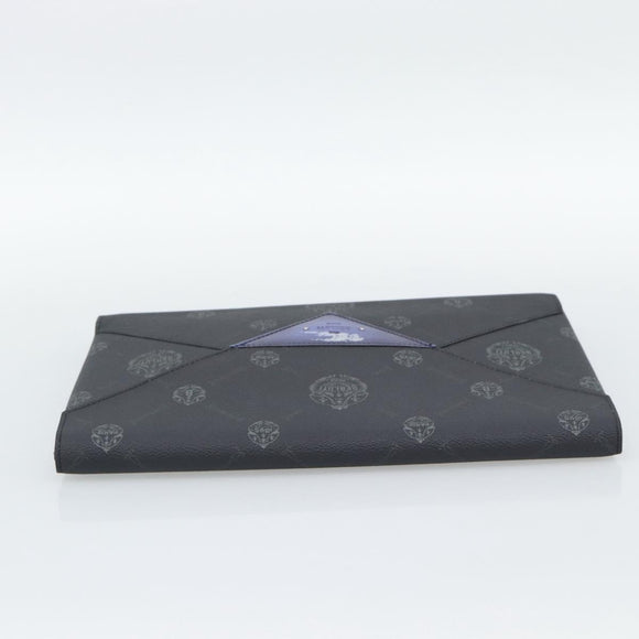 Berluti Clutch Bag PVC Black Silver Auth BA13162