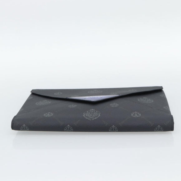 Berluti Clutch Bag PVC Black Silver Auth BA13162
