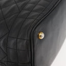 Gianni Versace Handtasche Leder Schwarz Gold Auth BA13163-11