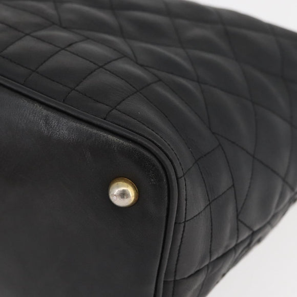 Gianni Versace Handtasche Leder Schwarz Gold Auth BA13163