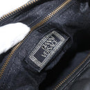 Gianni Versace Handtasche Leder Schwarz Gold Auth BA13163-16