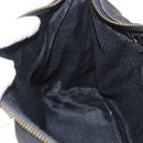 Gianni Versace Handtasche Leder Schwarz Gold Auth BA13163-19