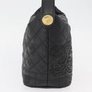Gianni Versace Handtasche Leder Schwarz Gold Auth BA13163-5