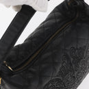 Gianni Versace Handtasche Leder Schwarz Gold Auth BA13163-6