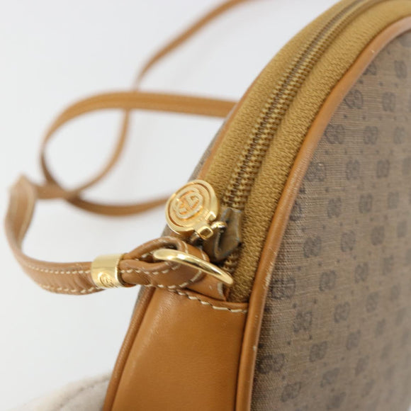 GUCCI Micro GG Supreme Umhängetasche PVC Beige Gold Auth BA13164