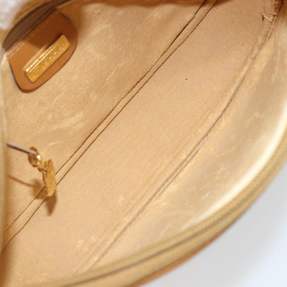 GUCCI Micro GG Supreme Umhängetasche PVC Beige Gold Auth BA13164