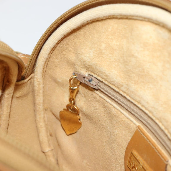 GUCCI Micro GG Supreme Umhängetasche PVC Beige Gold Auth BA13164