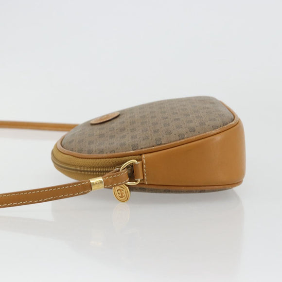 GUCCI Micro GG Supreme Umhängetasche PVC Beige Gold Auth BA13164