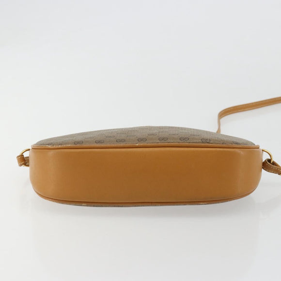 GUCCI Micro GG Supreme Umhängetasche PVC Beige Gold Auth BA13164