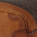 CELINE Macadam Canvas Purse Shoulder Bag PVC Leather Brown Gold Auth BA13166-7