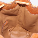 CELINE Macadam Canvas Purse Shoulder Bag PVC Leather Brown Gold Auth BA13166-19