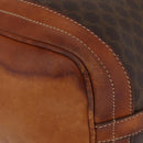 CELINE Macadam Canvas Purse Shoulder Bag PVC Leather Brown Gold Auth BA13166-15
