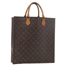LOUIS VUITTON Monogram Sac Plat Hand Bag M51140 LV Auth BA13167-1