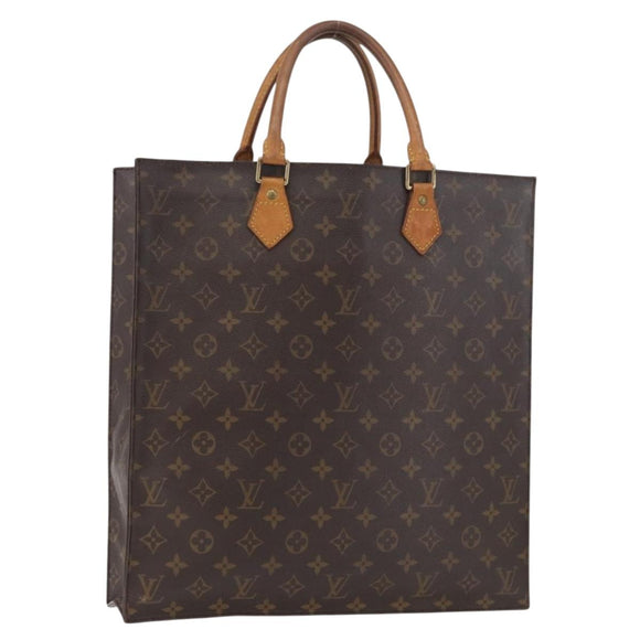 LOUIS VUITTON Monogram Sac Plat Hand Bag M51140 LV Auth BA13167