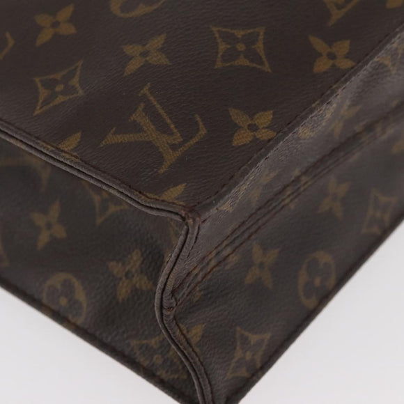 LOUIS VUITTON Monogram Sac Plat Hand Bag M51140 LV Auth BA13167