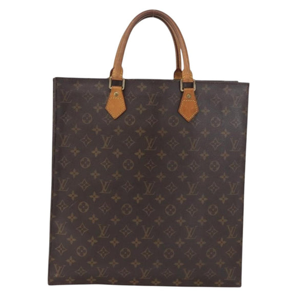 LOUIS VUITTON Monogram Sac Plat Hand Bag M51140 LV Auth BA13167