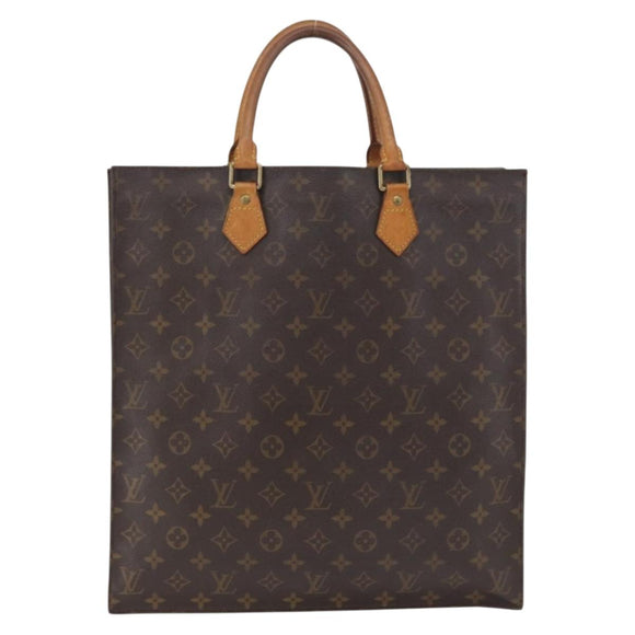 LOUIS VUITTON Monogram Sac Plat Hand Bag M51140 LV Auth BA13167