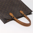 LOUIS VUITTON Monogram Sac Plat Hand Bag M51140 LV Auth BA13167-6