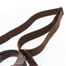 BURBERRY Handtas Leer 2way Bruin Goud Auth BA13168-14