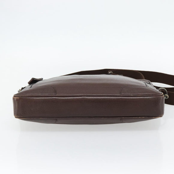 BURBERRY Handtas Leer 2way Bruin Goud Auth BA13168