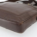 BURBERRY Hand Bag Leather 2way Brown Gold Auth BA13168-15