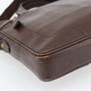 BURBERRY Handtas Leer 2way Bruin Goud Auth BA13168-16
