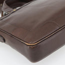 BURBERRY Hand Bag Leather 2way Brown Gold Auth BA13168-10