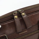 BURBERRY Hand Bag Leather 2way Brown Gold Auth BA13168-11