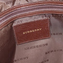 BURBERRY Handtas Leer 2way Bruin Goud Auth BA13168-18