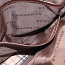 BURBERRY Handtas Leer 2way Bruin Goud Auth BA13168-23