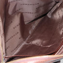 BURBERRY Handtas Leer 2way Bruin Goud Auth BA13168-24