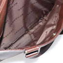 BURBERRY Handtas Leer 2way Bruin Goud Auth BA13168-25