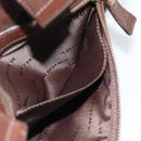 BURBERRY Handtas Leer 2way Bruin Goud Auth BA13168-27