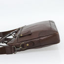 BURBERRY Handtas Leer 2way Bruin Goud Auth BA13168-3